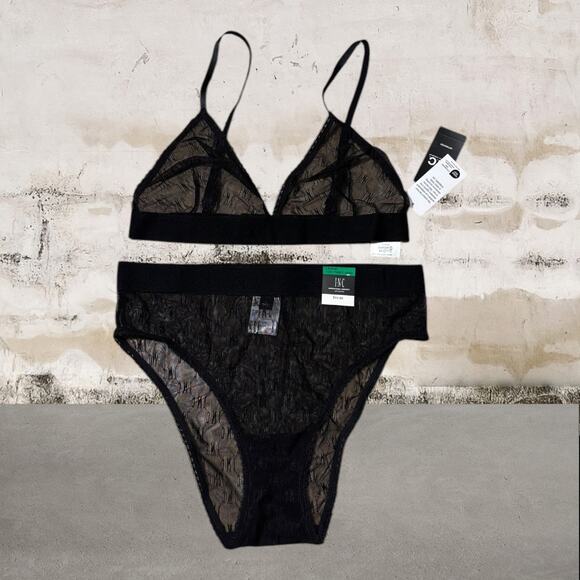 INC International Concepts Other - INC International Concepts NWT Set High Waist Logo Deep Black Underwear & Bra